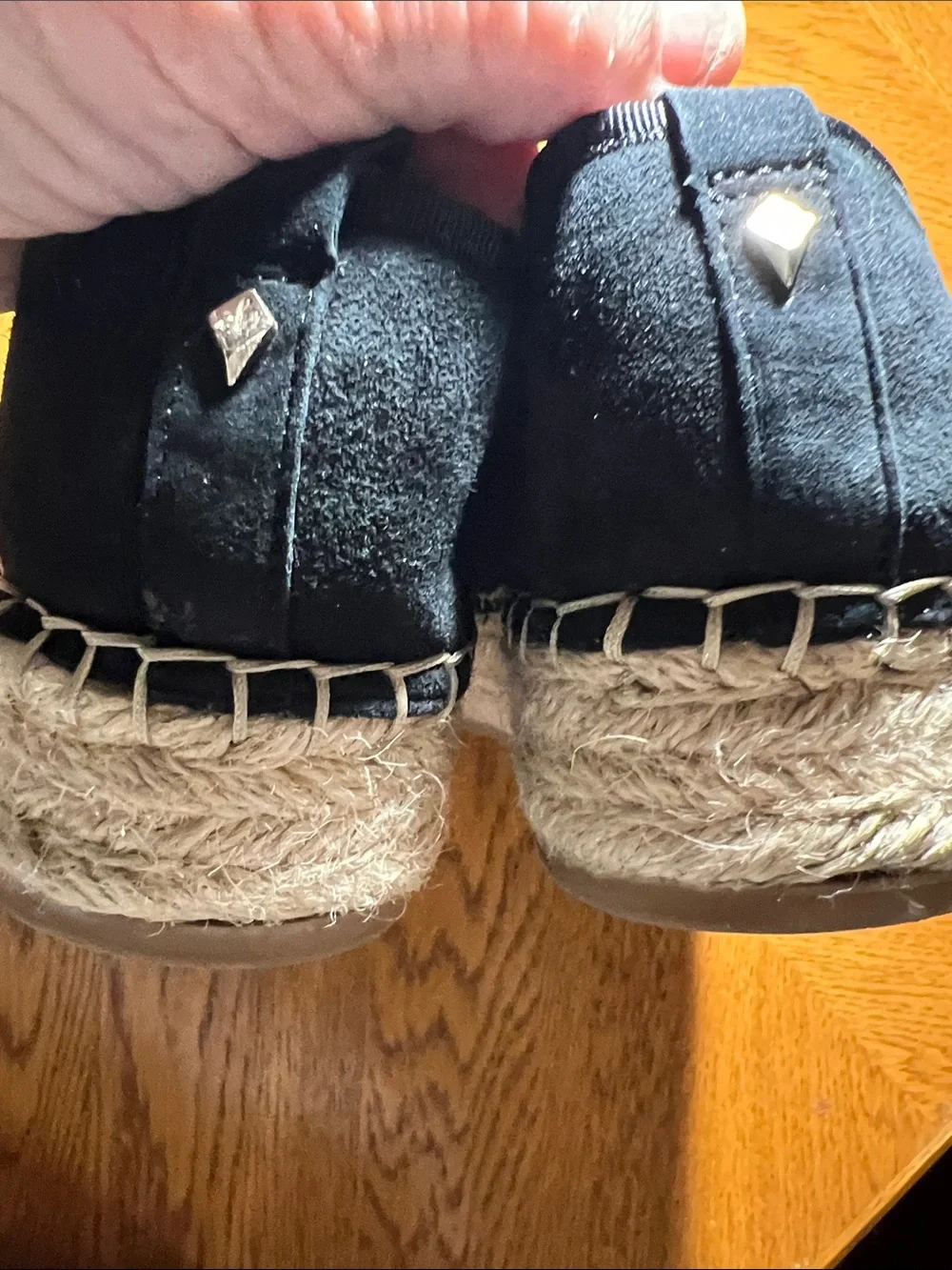 Sam Edelman Black Espadrille Slip-On Flats